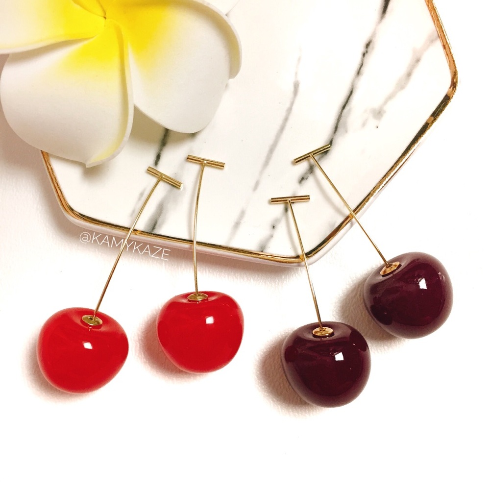 ♦️New! Cherry Drop Earrings 🍒